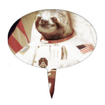 Astronaut Sloth Cake Pick