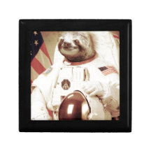 Astronaut Sloth Jewelry Boxes