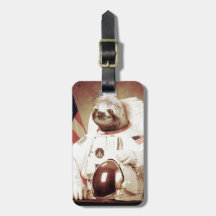 Astronaut Sloth Luggage Tags