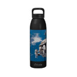 Astronaut Space Walk Above Earth Reusable Water Bottle