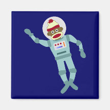 Astronaute de singe de chaussette aimants pour réfrigérateur