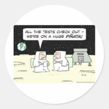 astronauts nasa moon pinata earth round sticker
