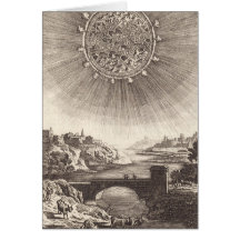 Astronomie vintage, ciel céleste, Sun par le maill Carte