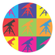 Astronomy Pop Art Round Sticker