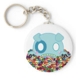 Asyl the Dog - Sugar Skulls Key Chain