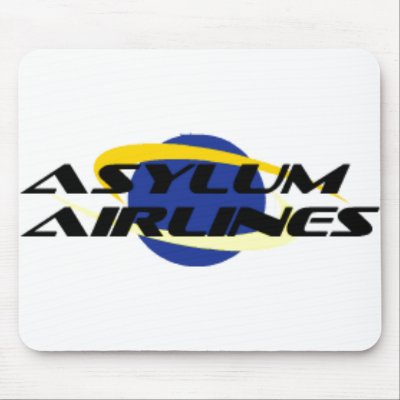 Asylum Airlines musematte Mouse Pad by Chromeman