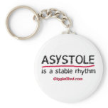 Asystole Medical Humour Keychain