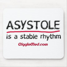 Asystole Medical Humour Mouse Pads