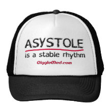 Asystole Medical Humour Trucker Hats