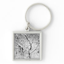 at home in snow keychains