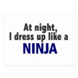 At Night I Dress Up Like A Ninja Post Card