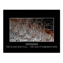 At one time my glass was full postcard