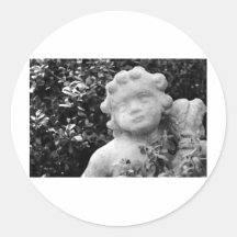 At Peace In The Garden Round Sticker