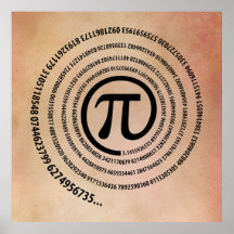 At Pi Sign, Spiral Version Posters