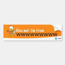 AT&T kiss me sticker Bumper Stickers
