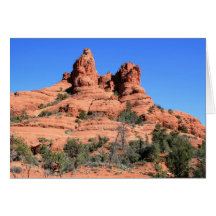At the base of Bell Rock Greeting Card