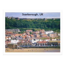 At the beach in Scarborough, UK Post Cards