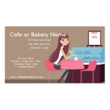At the Cafe/Pastry Shop Business Cards