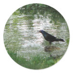 At the Creek Round Stickers