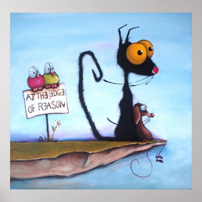 At the Edge of Reason Print by StressieCat