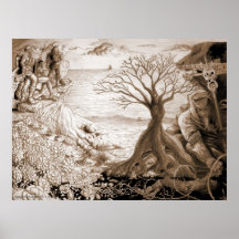 At The End a Beginning (Sepia) Print