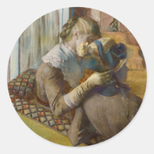 At The Milliners - Edgar Degas Sticker