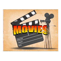 At The Movies Vintage Postcard