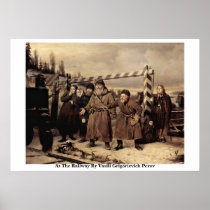 At The Railway By Vasili Grigorievich Perov Print