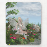At the Waters Edge - Fairy & Flowers by the Water Mousepads