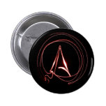 Athée en rouge pin's avec agrafe