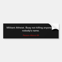 Athée militant adhésifs pour voiture