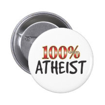 Atheist 100% pinback buttons