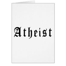 Atheist 1 greeting card