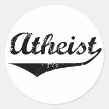 Atheist 2 round sticker