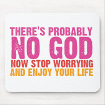 Atheist Bus Campaign (Vertical) Mouse Pad