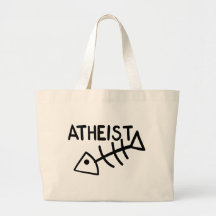 Atheist Fish Canvas Bags