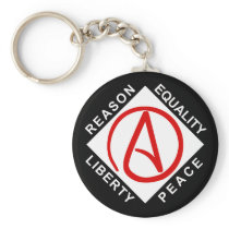 Atheist logo keychain