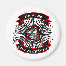 Atheist No Gods, No Masters Magnets