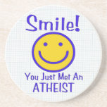 Atheist Smiley Drink Coasters