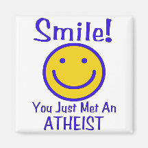 Atheist Smiley Fridge Magnets