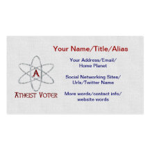 ATHEIST VOTER BUSINESS CARD