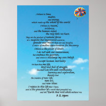 Atheists' Creed Poster