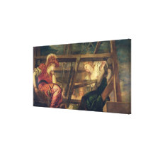 Athene and Arachne, c.1475-85 (oil on canvas) Gallery Wrapped Canvas