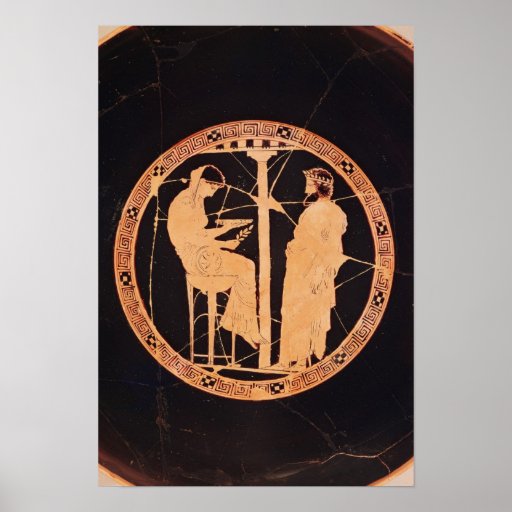 Athenian red-figure kylix depicting Aegeus Print