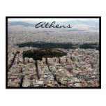 athens city streets postcard