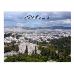 athens city view postcard