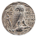 Athens Silver Tetradrachm Round Sticker