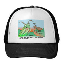 Athiest praying mantis mesh hats