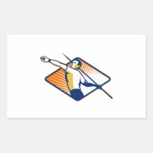 Athlete with Javelin Throwing Stickers