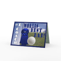 Athletes Worlds Best Dad & #1 Coach Greeting Card